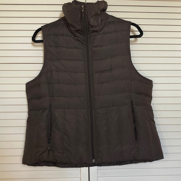 KENNETH COKE REACTION VEST WOMEN SIZE LARGE SLEEVELESS BROWN - Picture 4 of 11